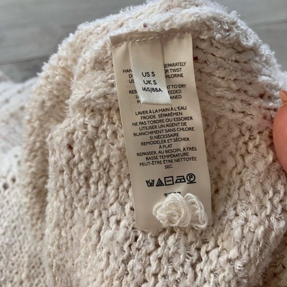 ANTHROPOLOGIE Pilcro Luna Pointelle Sweater Cream - Picture 11 of 14